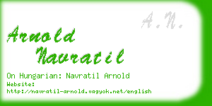 arnold navratil business card